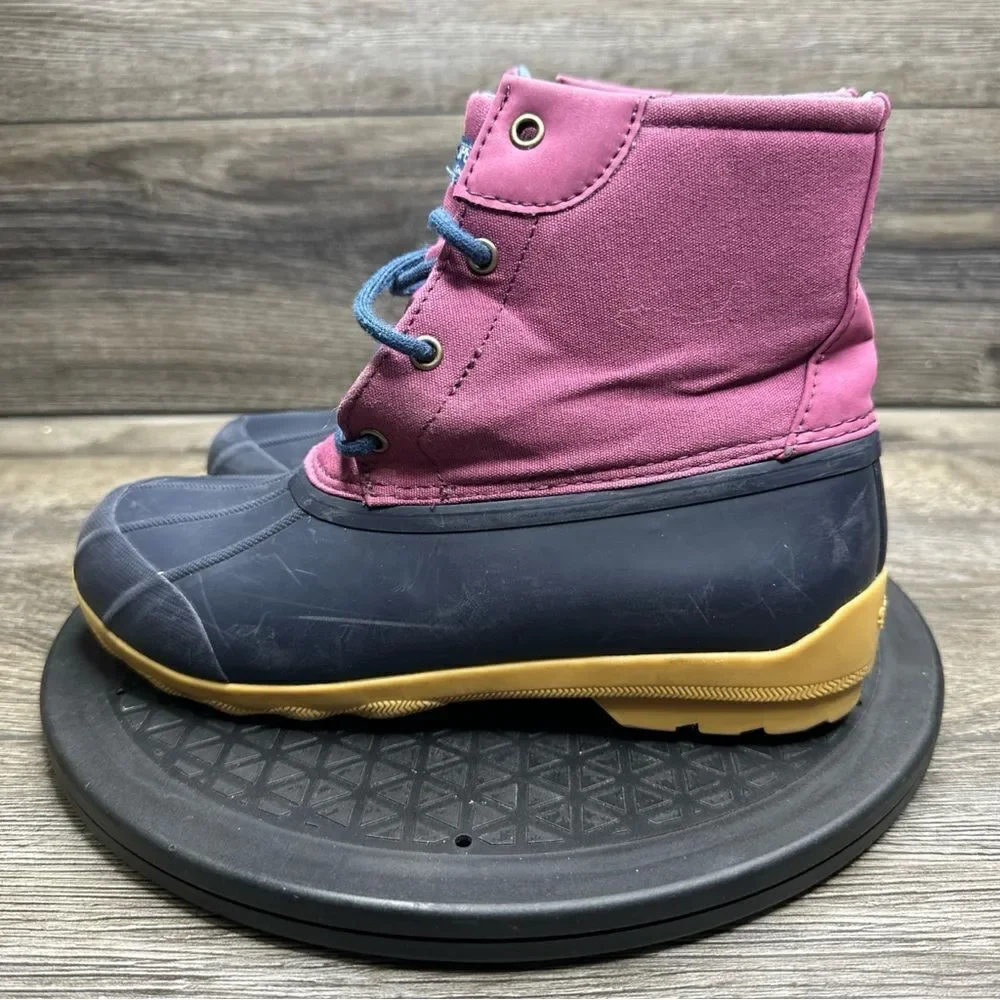 Sperry Girl's Port Boot Girls Size 5M Purple Blue Shoes